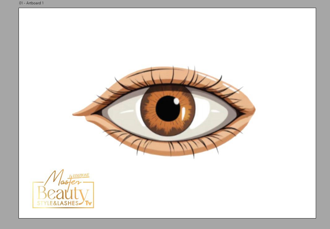 Occhio con lashes, simbolo di Master Beauty Style Lashes